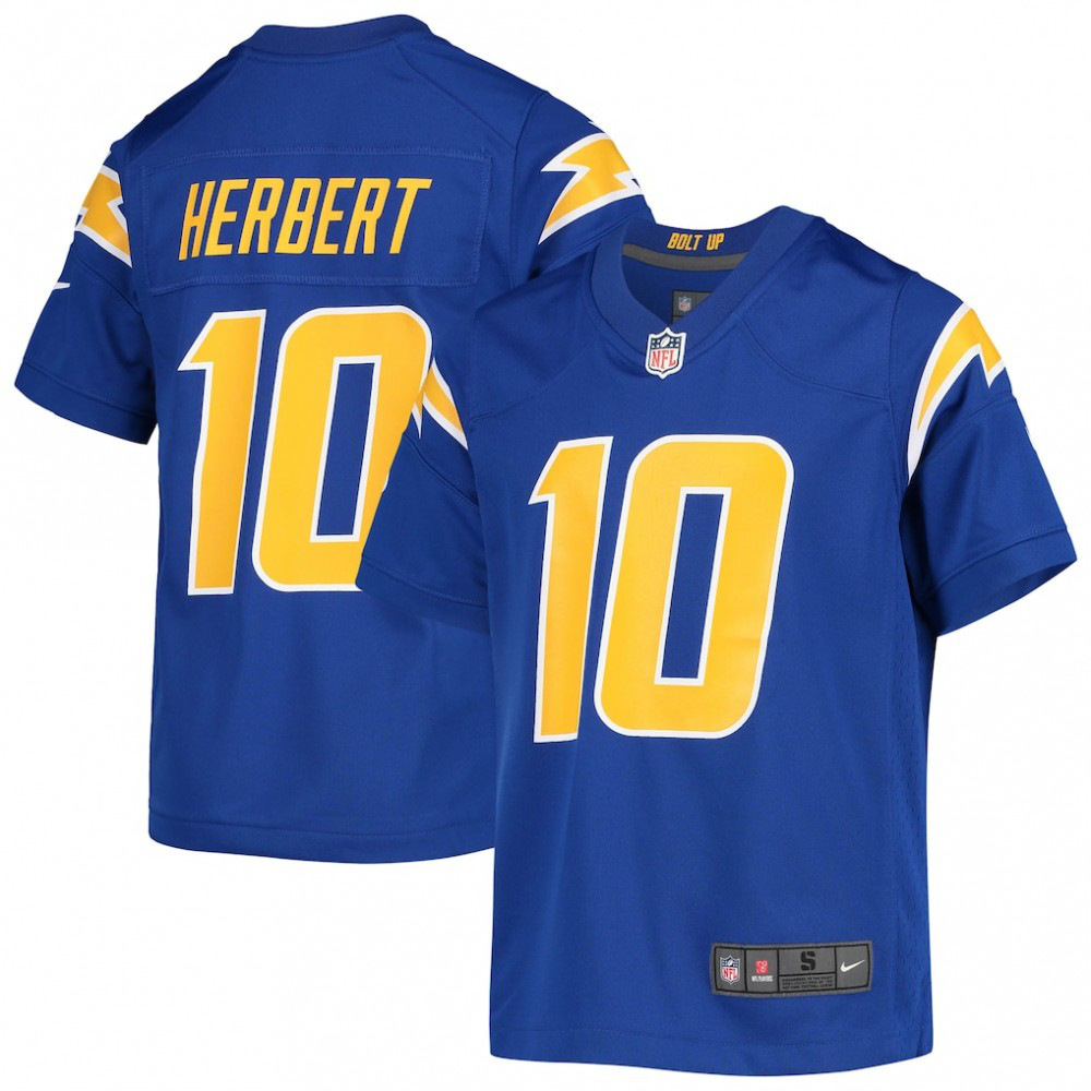Justin Herbert Los Angeles Chargers Nike Youth Game Jersey - Royal-GridironStore